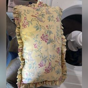 Floral Ruffled Pillow